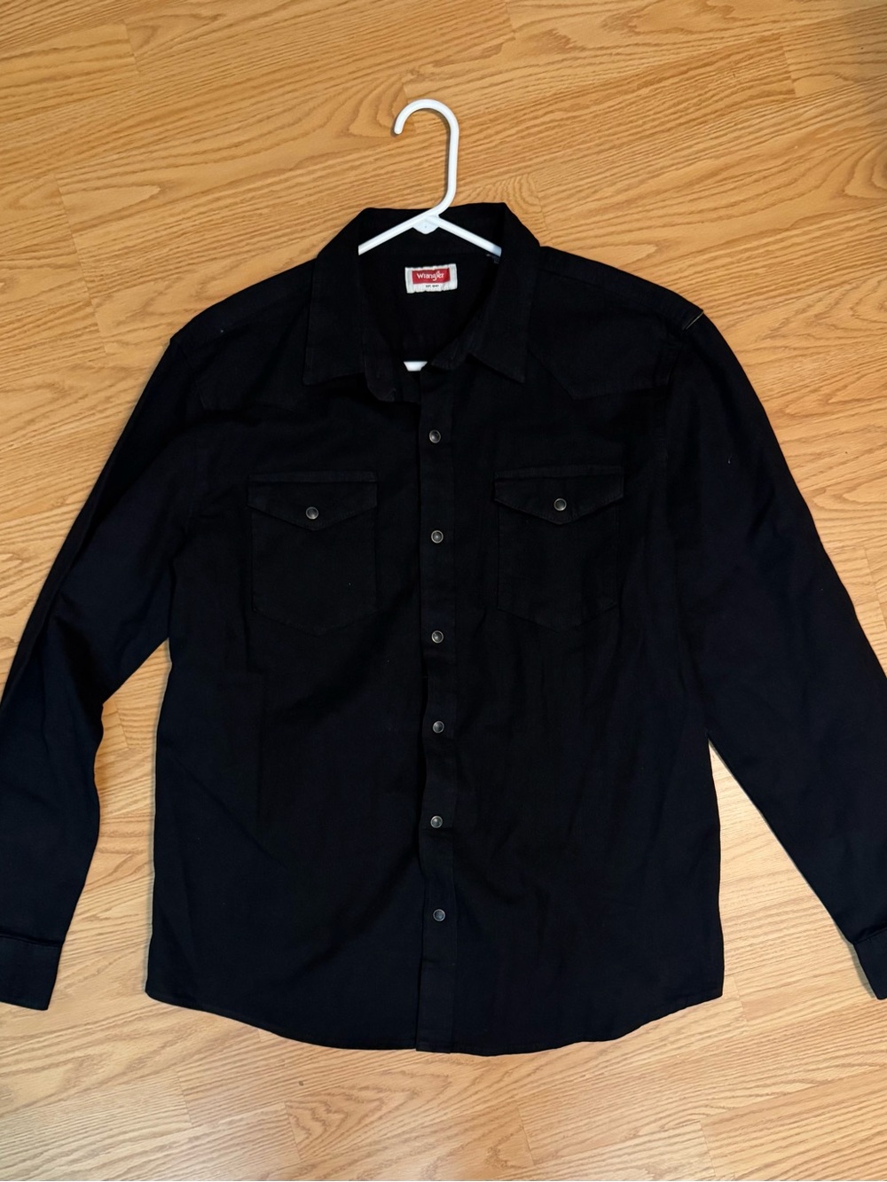 Wrangler Classic Black Men's Button-Down Western Shirt XL